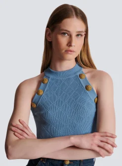 6-button Knit Tank Top-Balmain Best