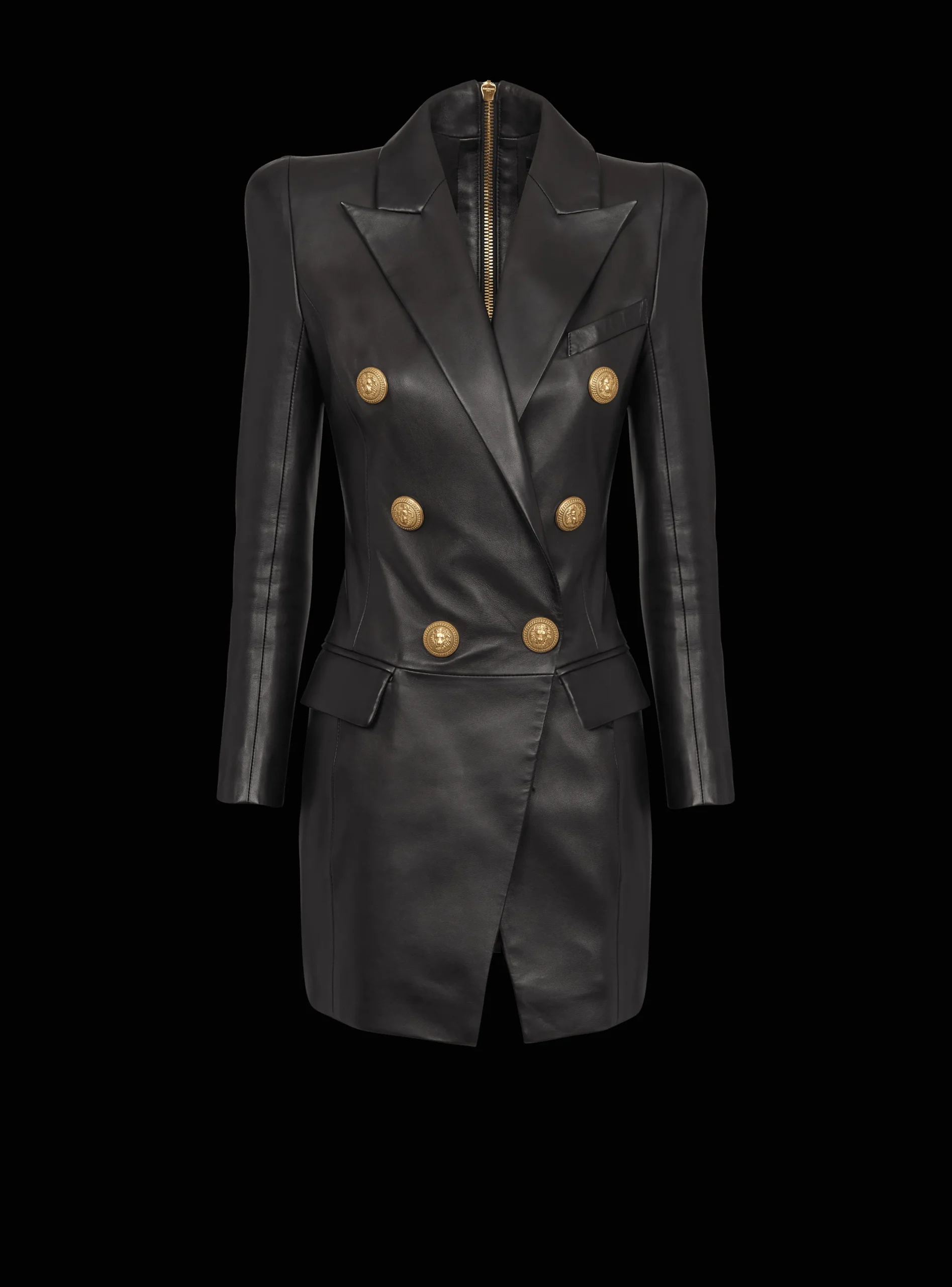 6-button Leather Dress-Balmain Online