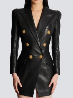 6-button Leather Dress-Balmain Online