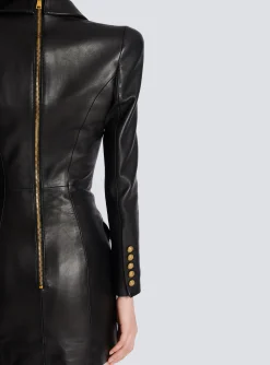6-button Leather Dress-Balmain Online