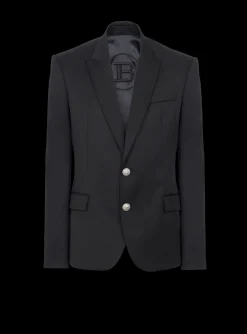 2-button Wool Jacket-Balmain Cheap
