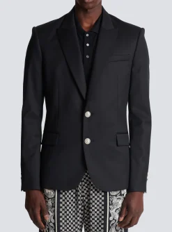 2-button Wool Jacket-Balmain Cheap