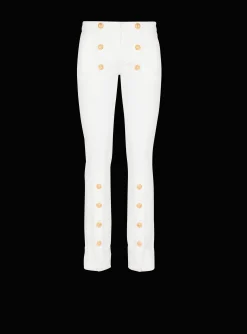 Buttoned Denim Jeans-Balmain Clearance