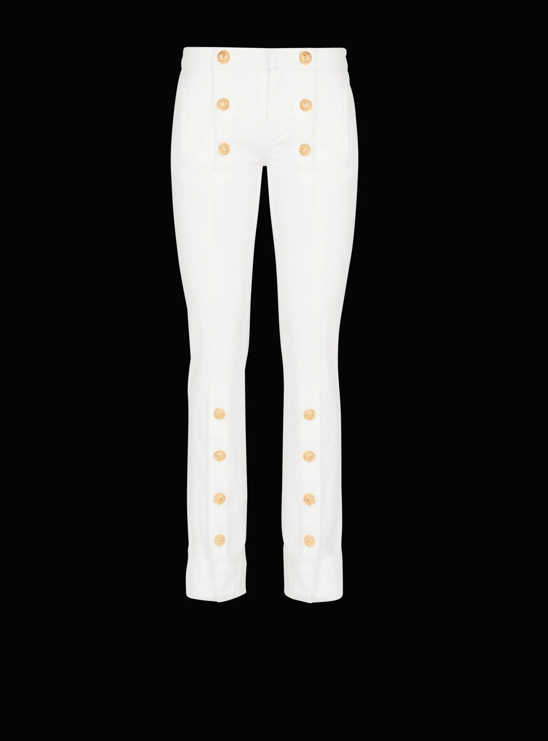 Buttoned Denim Jeans-Balmain Clearance