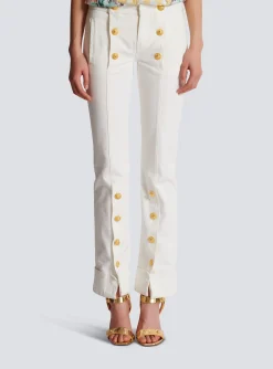 Buttoned Denim Jeans-Balmain Clearance