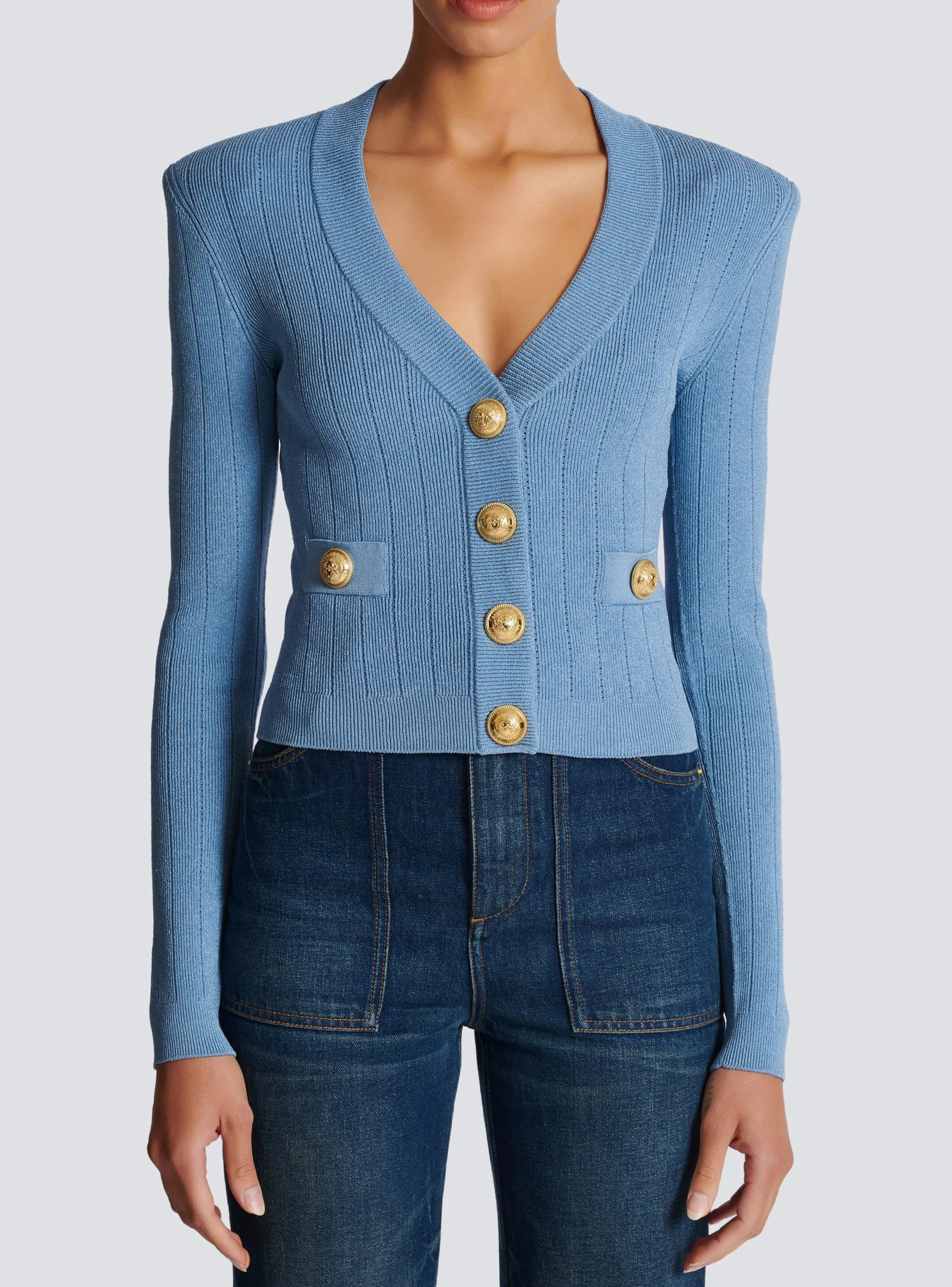Buttoned Knit Cardigan-Balmain Hot