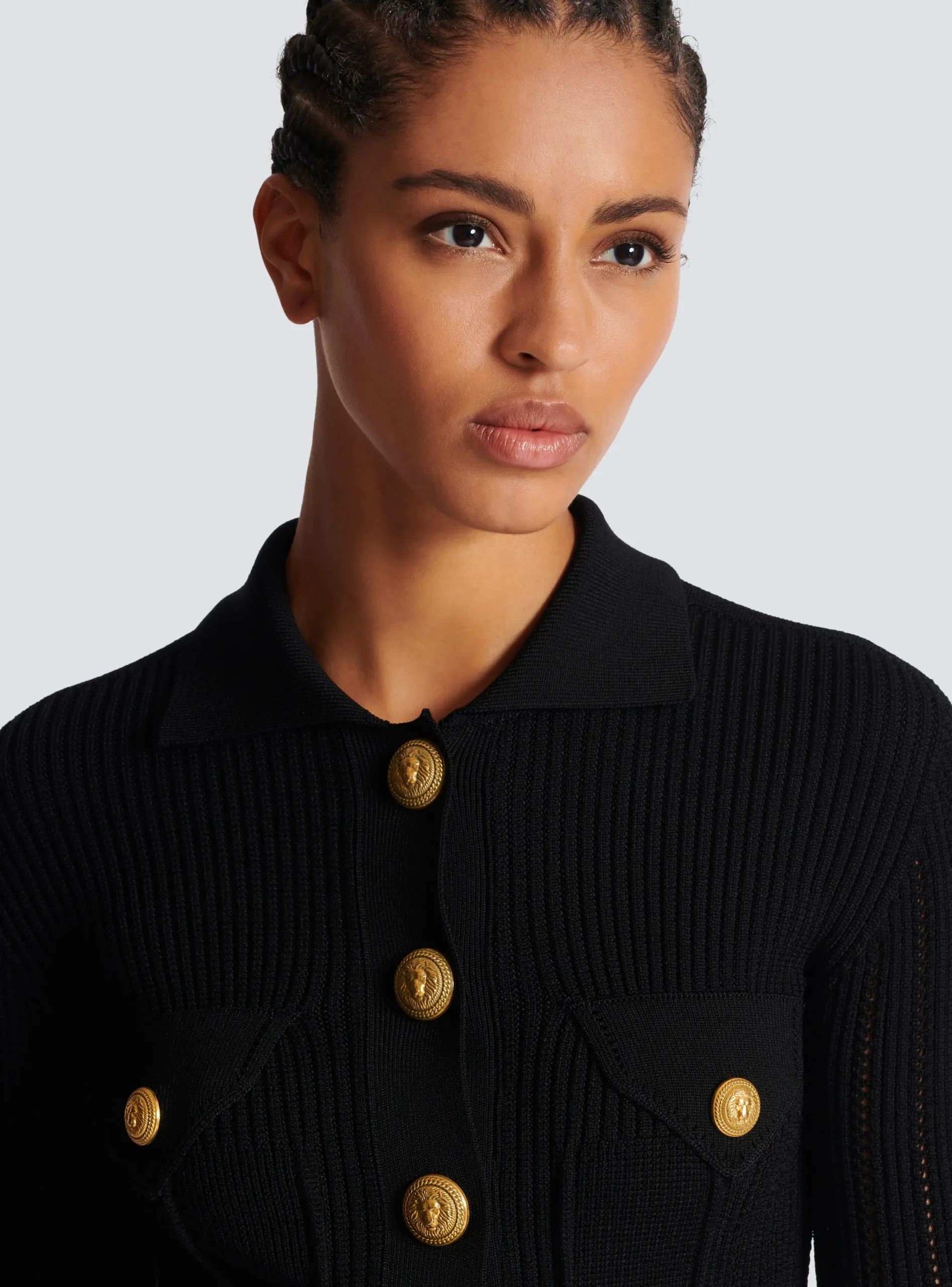 Buttoned Knit Cardigan-Balmain Flash Sale