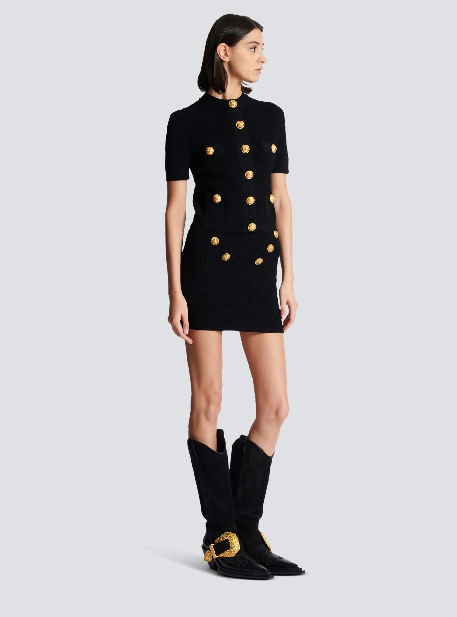 Buttoned Knit Cardigan-Balmain Clearance