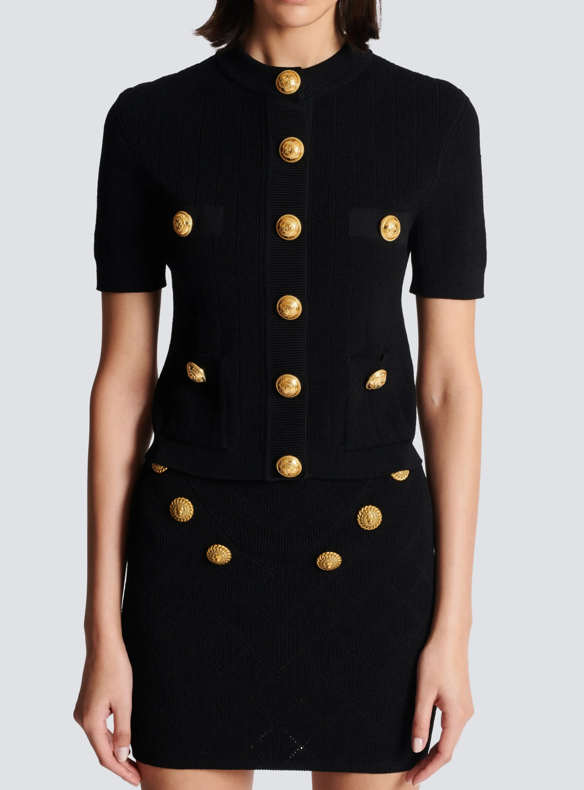 Buttoned Knit Cardigan-Balmain Clearance
