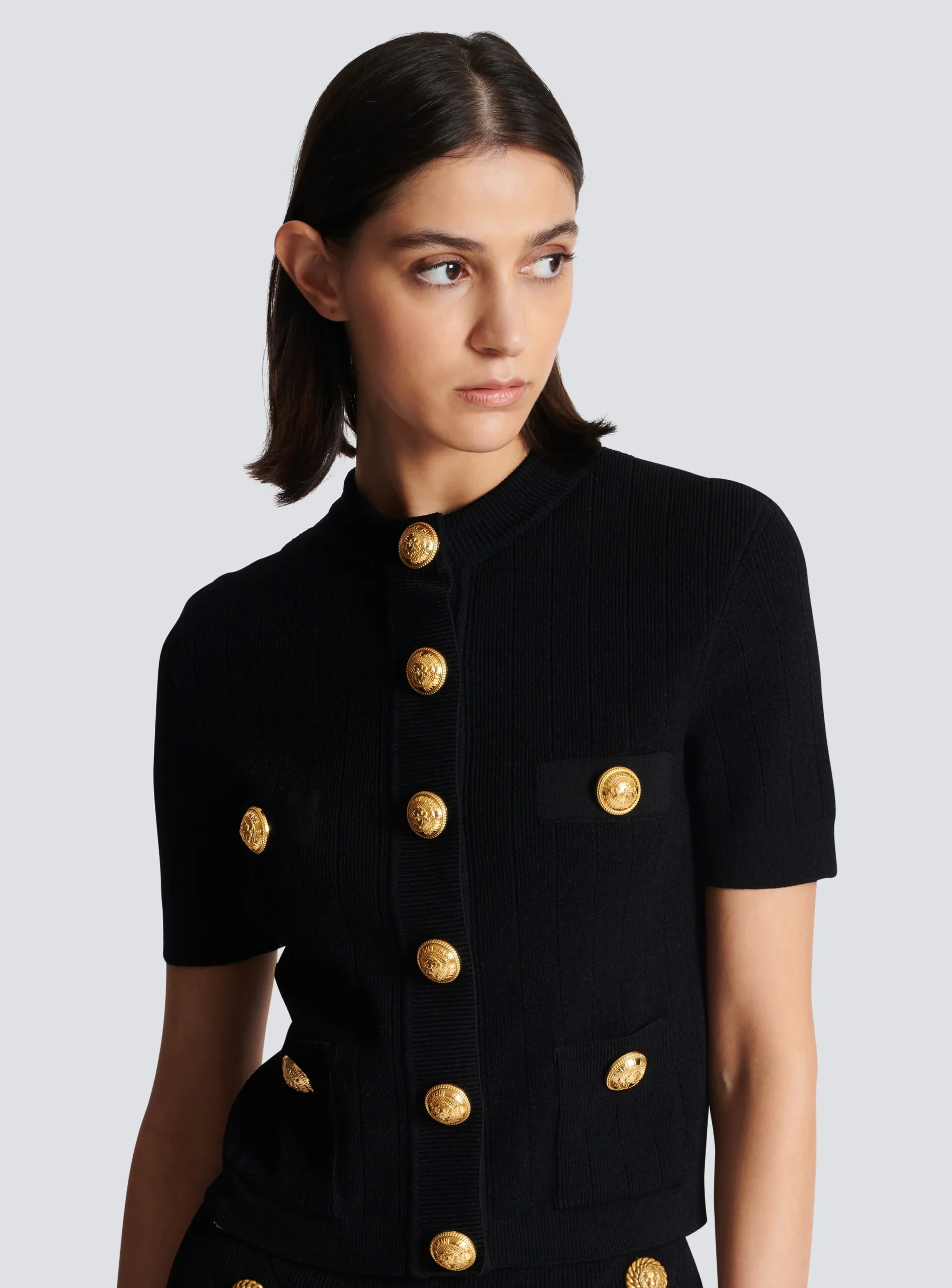 Buttoned Knit Cardigan-Balmain Clearance