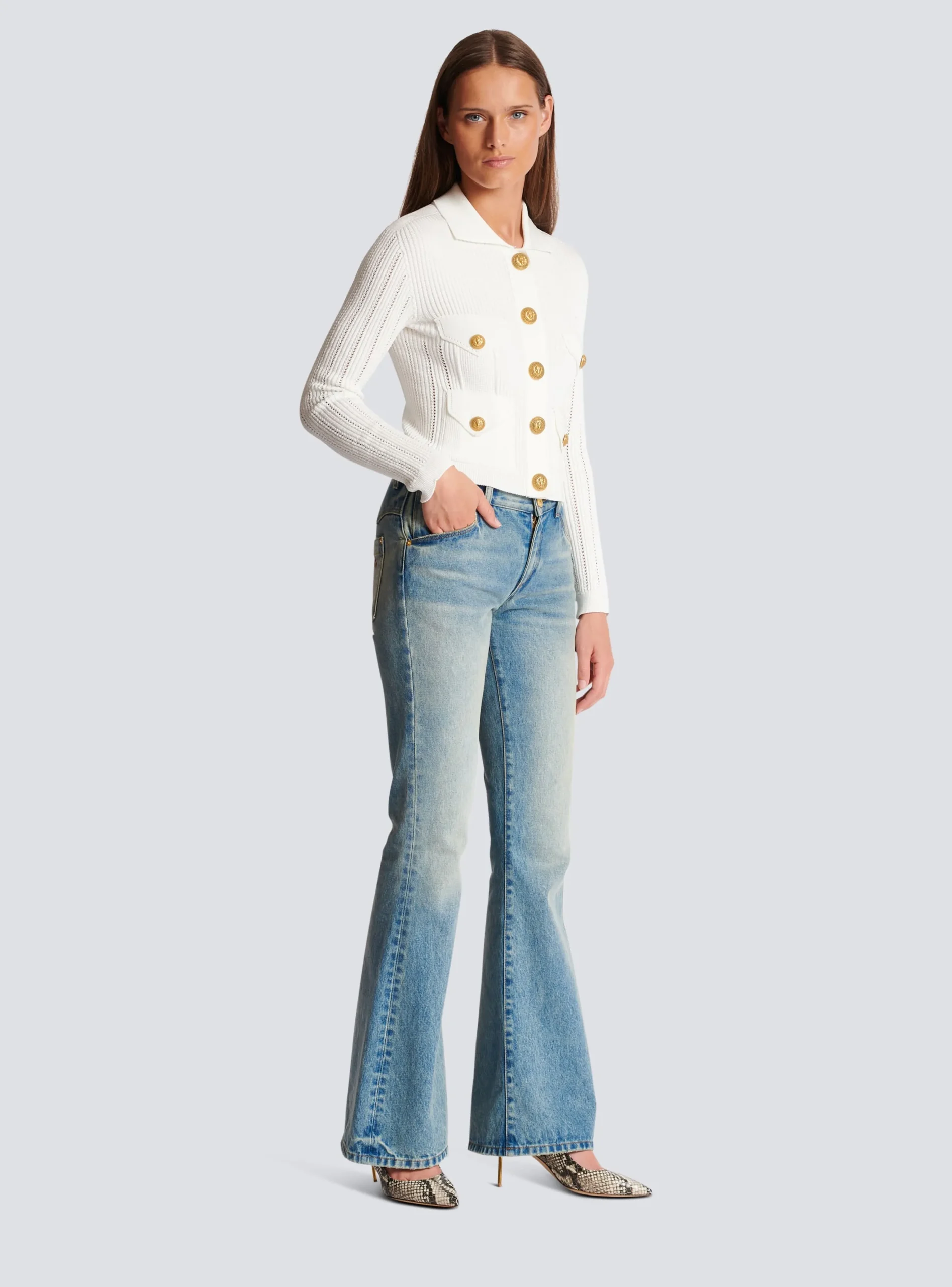 Buttoned Knit Cardigan-Balmain Online