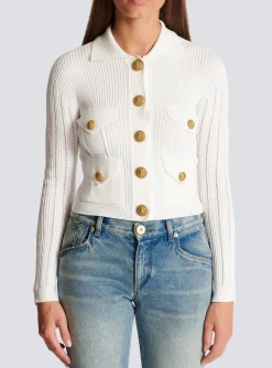 Buttoned Knit Cardigan-Balmain Online