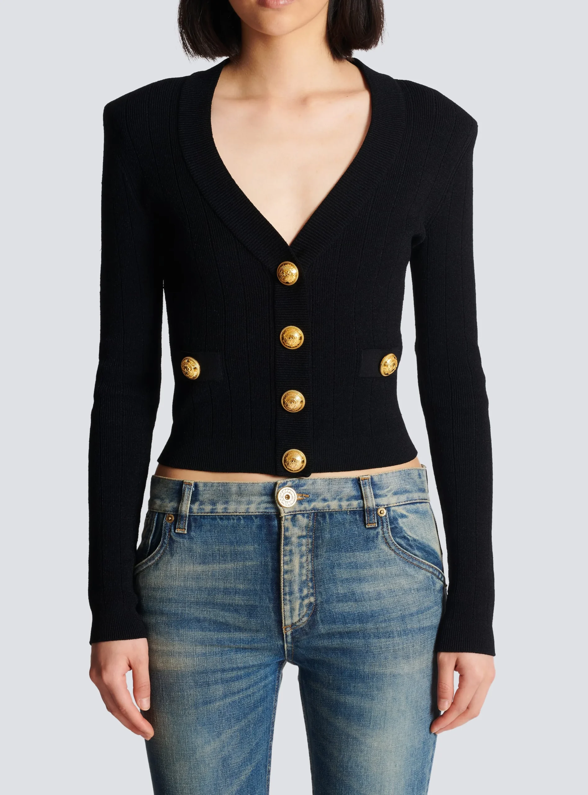 Buttoned Knit Cardigan-Balmain Best Sale