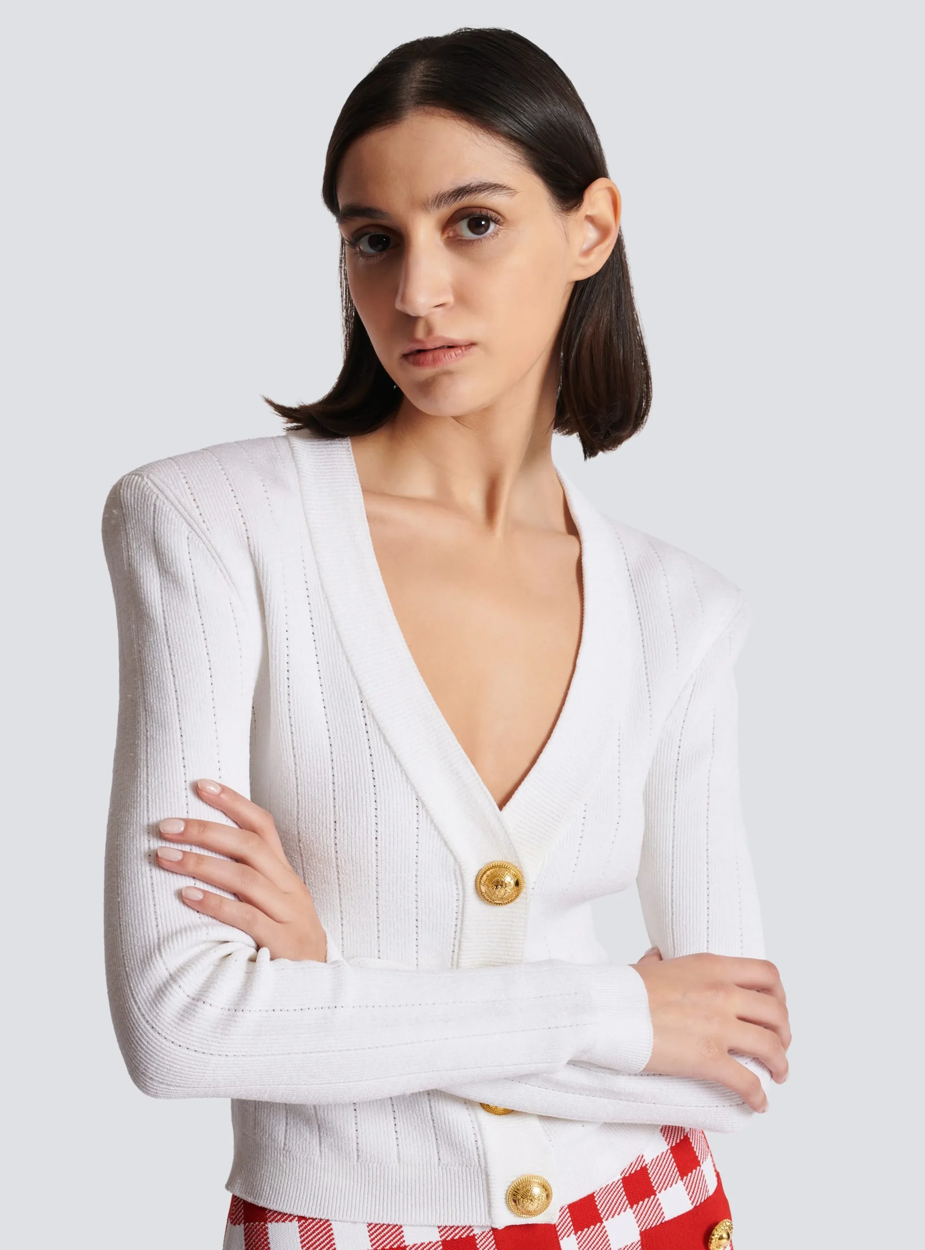 Buttoned Knit Cardigan-Balmain Best Sale