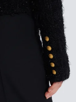 Buttons Tweed Jacket-Balmain Best Sale