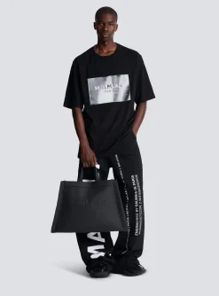 By Olivier Rubber-effect Leather Tote Bag-Balmain Clearance