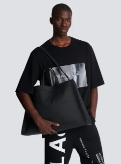 By Olivier Rubber-effect Leather Tote Bag-Balmain Clearance
