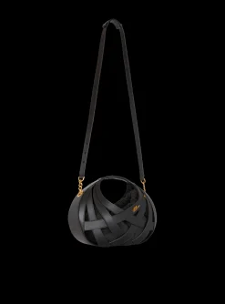 Calfskin Basket Bag With An Openwork Grid Motif-Balmain Online