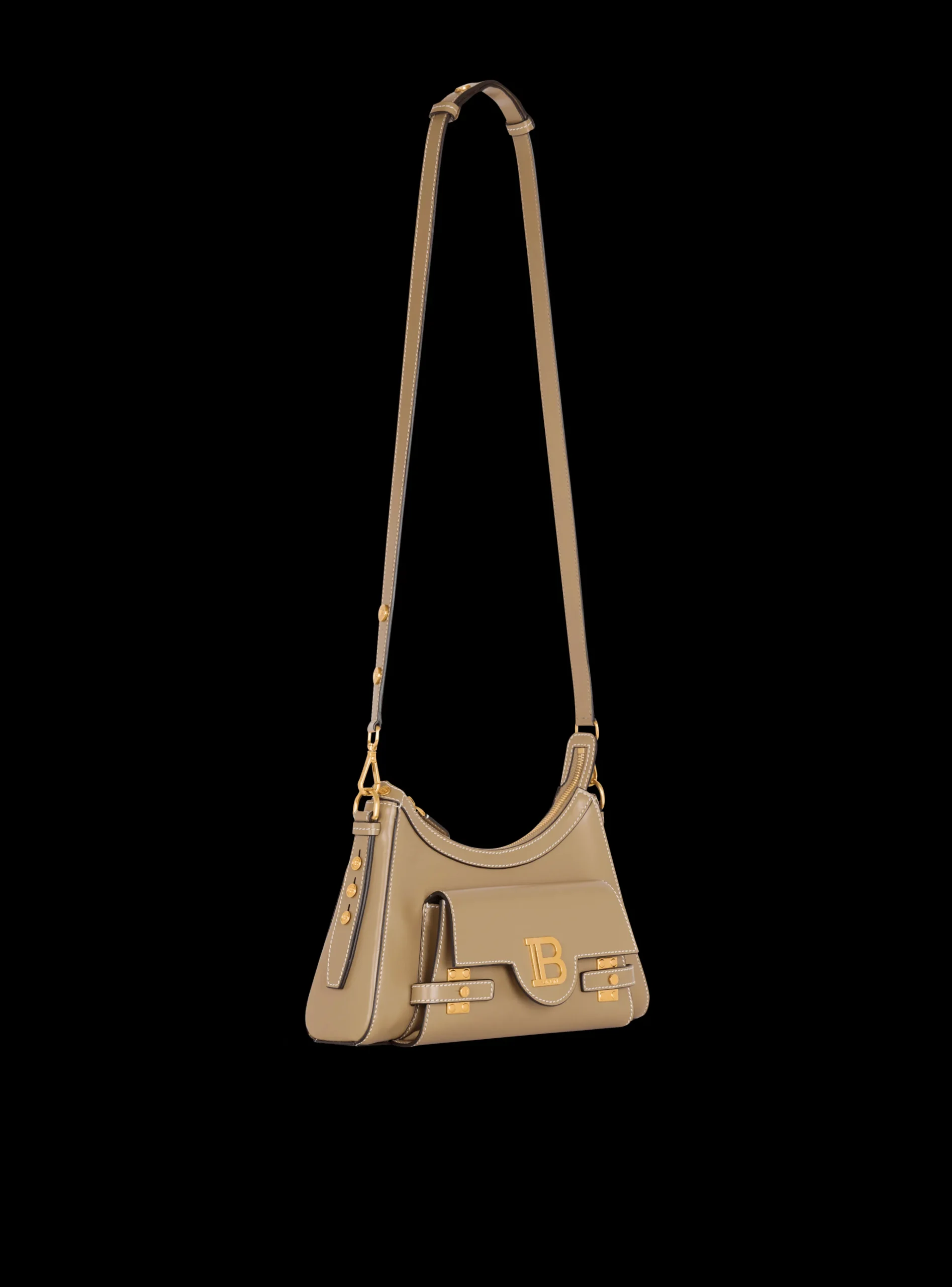 Calfskin B-Buzz Hobo Bag-Balmain Shop