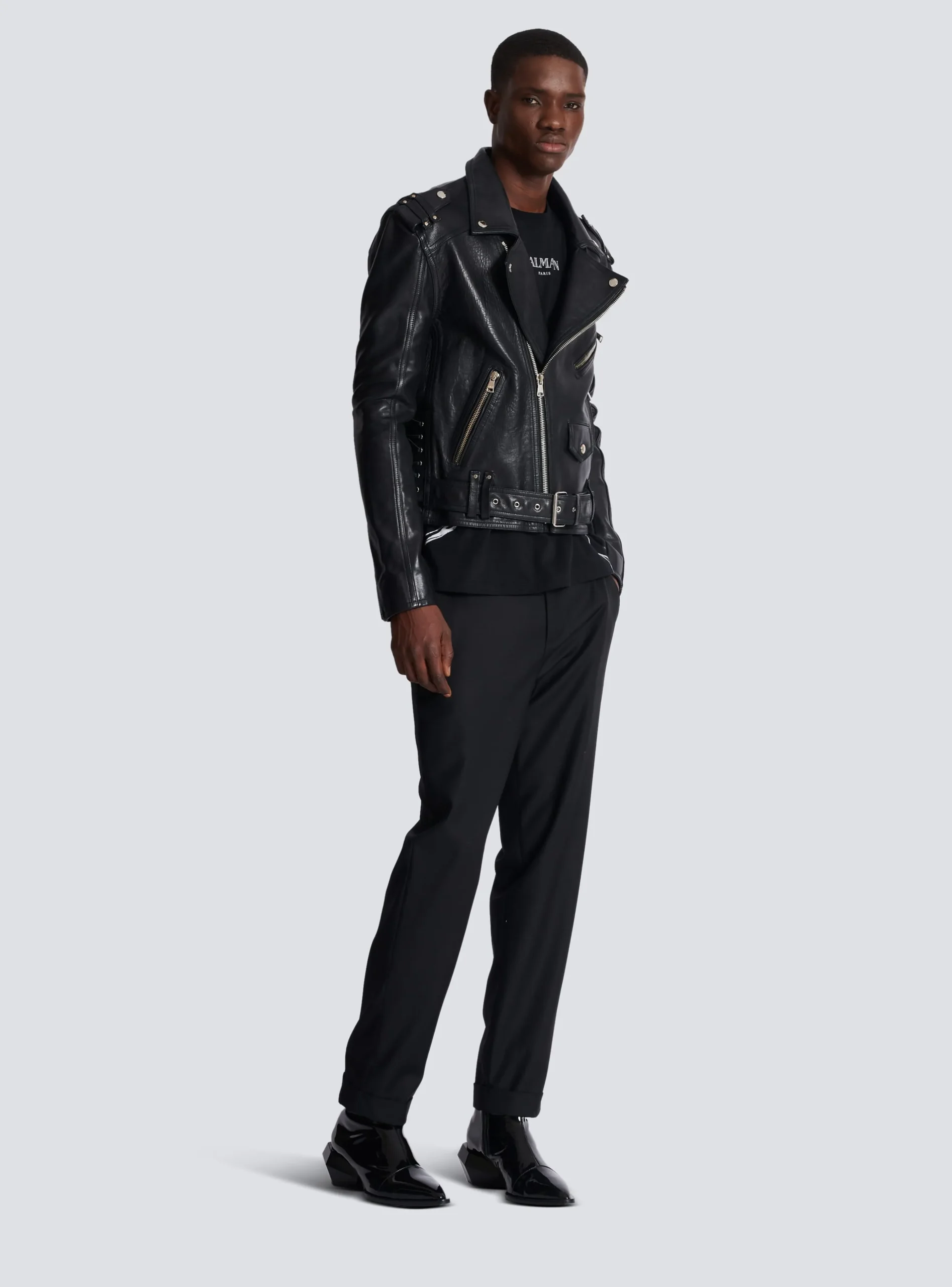 Calfskin Biker Jacket-Balmain Best