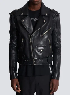 Calfskin Biker Jacket-Balmain Best