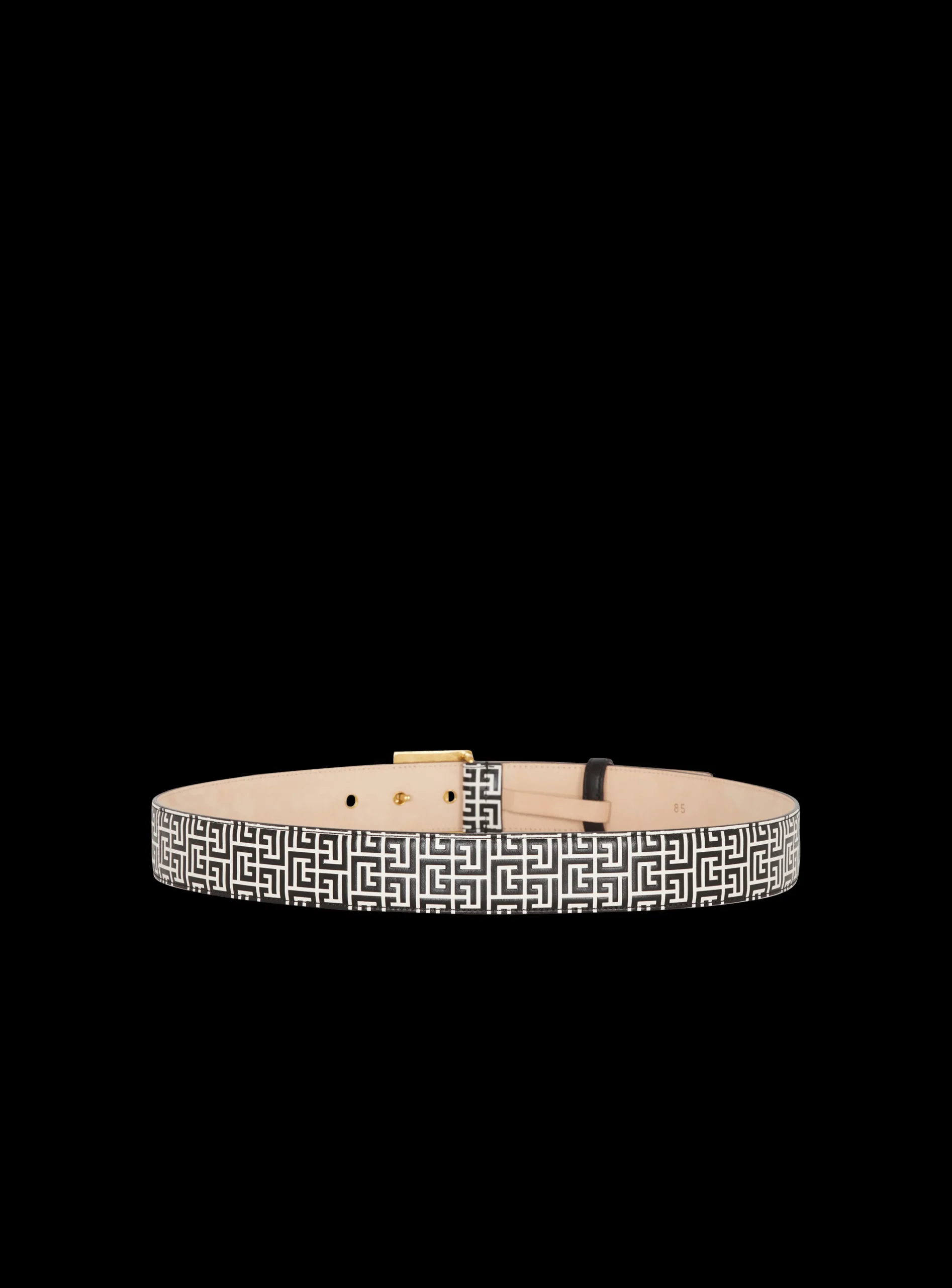 Calfskin PB Belt Embossed With The PB Labyrinth Monogram-Balmain Shop