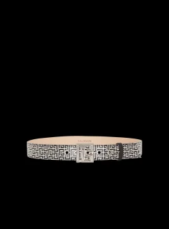 Calfskin PB Belt Embossed With The PB Labyrinth Monogram-Balmain Store