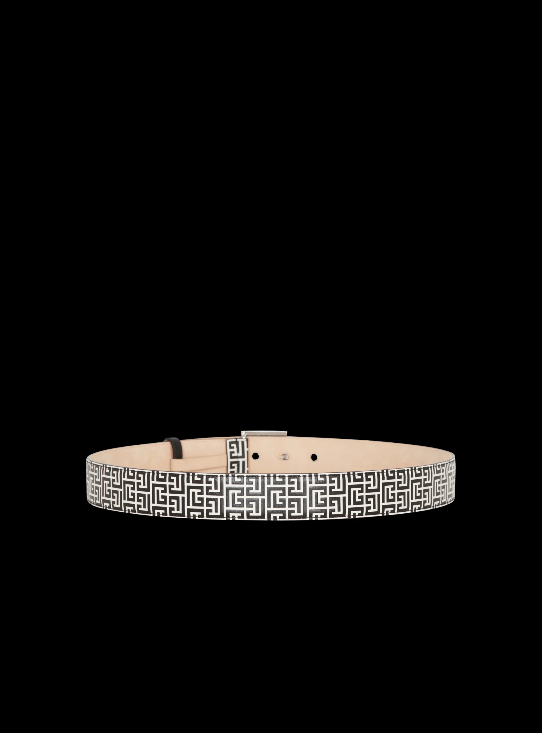 Calfskin PB Belt Embossed With The PB Labyrinth Monogram-Balmain Store