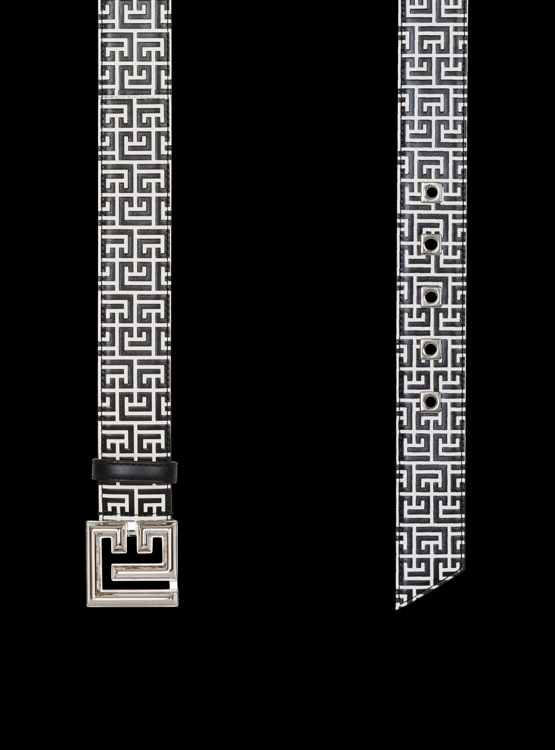 Calfskin PB Belt Embossed With The PB Labyrinth Monogram-Balmain Store