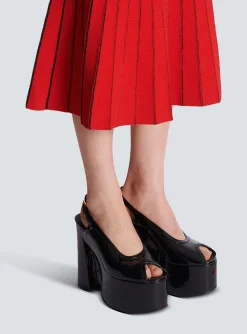 Cam Sandals In Patent Leather-Balmain Cheap