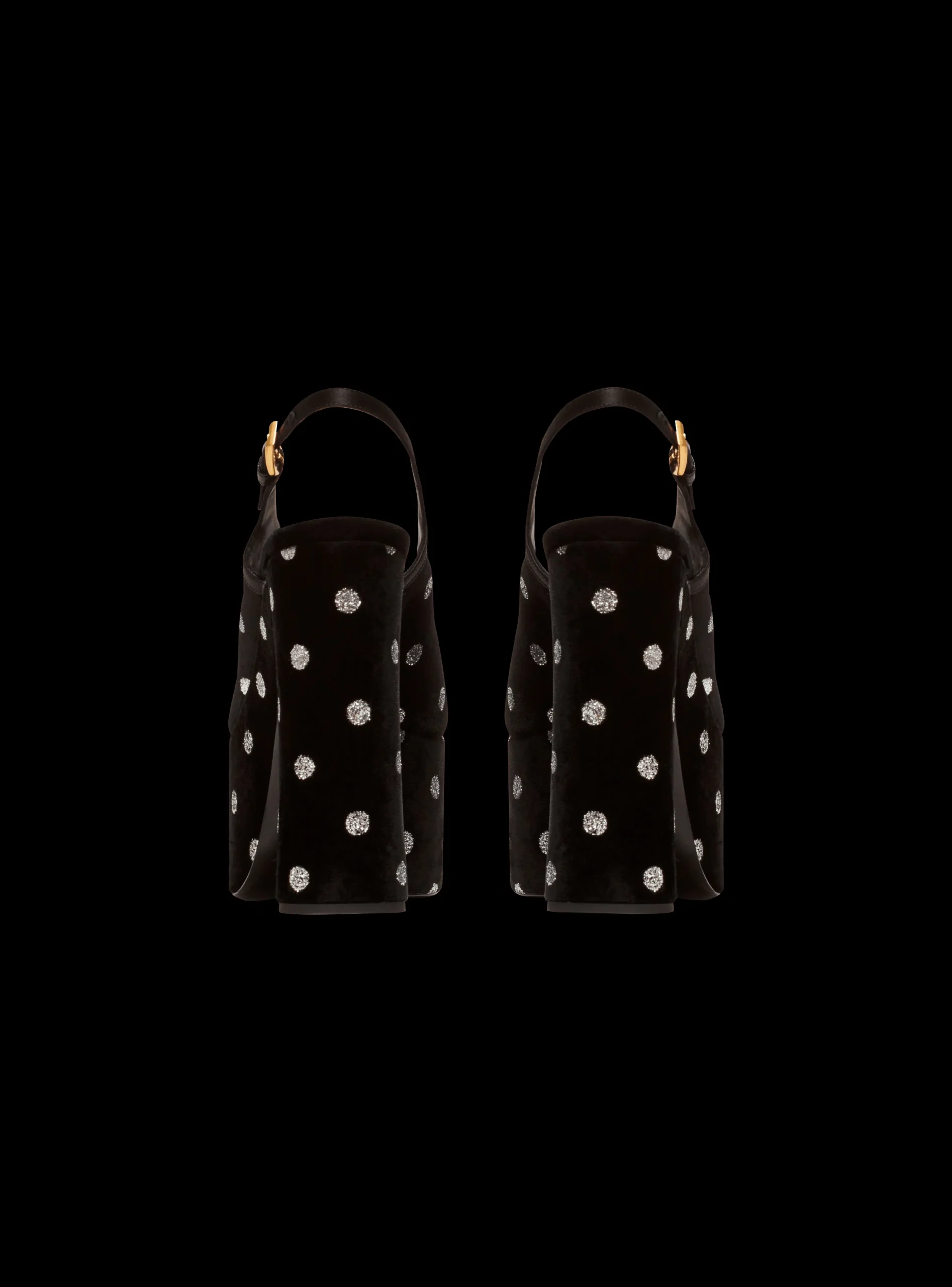 Cam Sandals In Velvet With Polka Dots-Balmain New