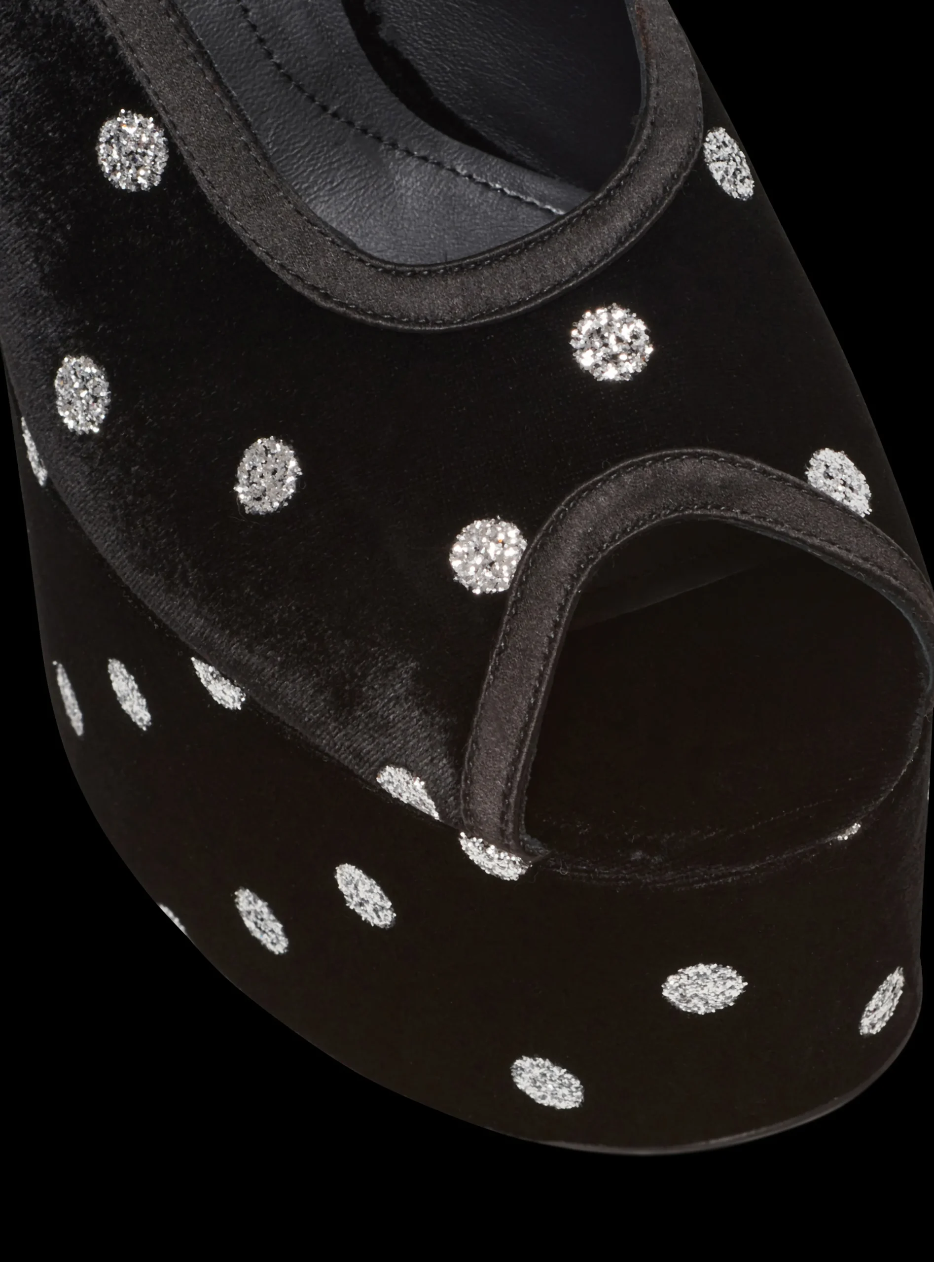 Cam Sandals In Velvet With Polka Dots-Balmain New