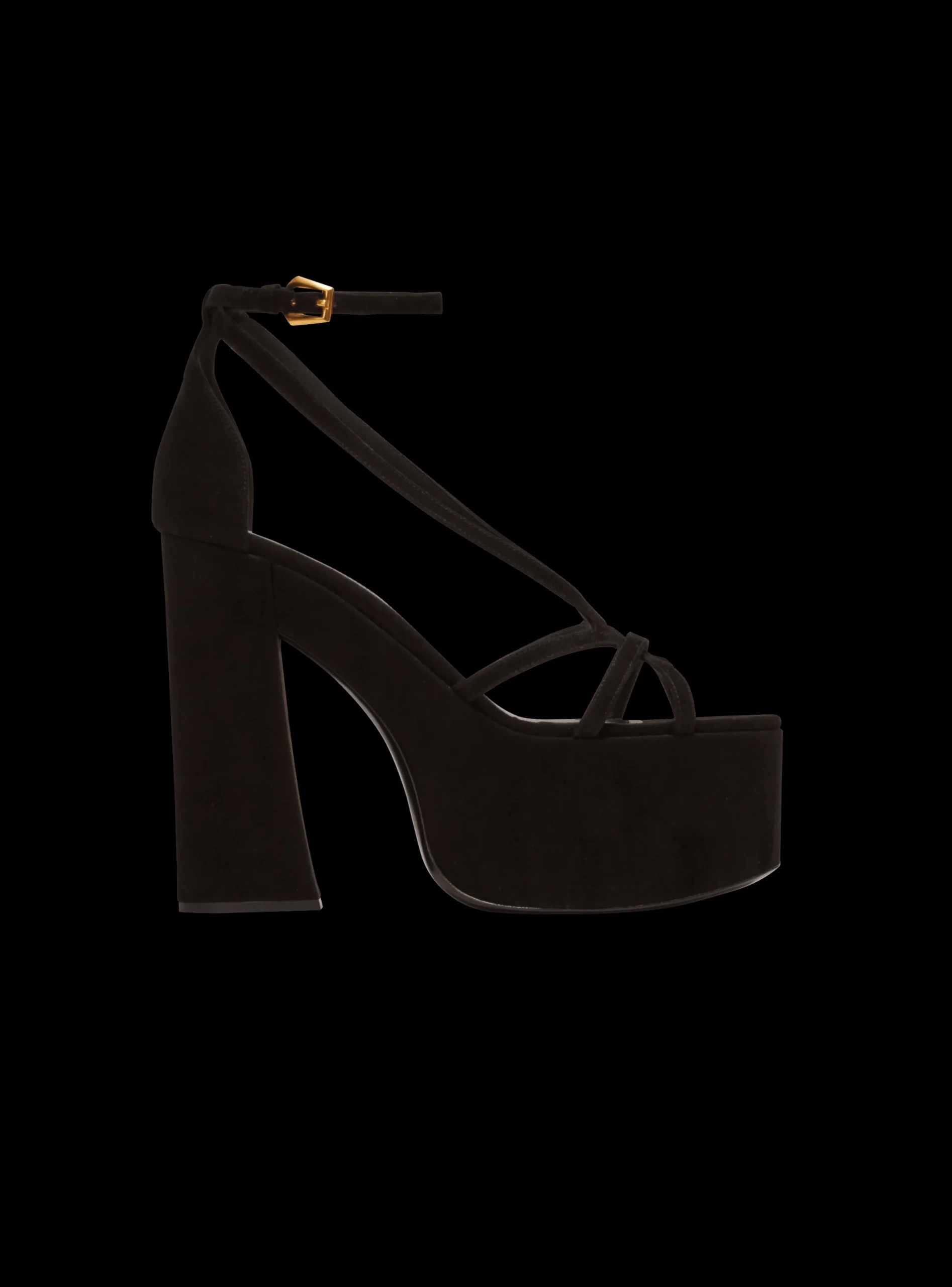 Cam Suede Platform Sandals-Balmain Hot