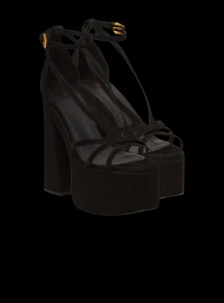 Cam Suede Platform Sandals-Balmain Hot