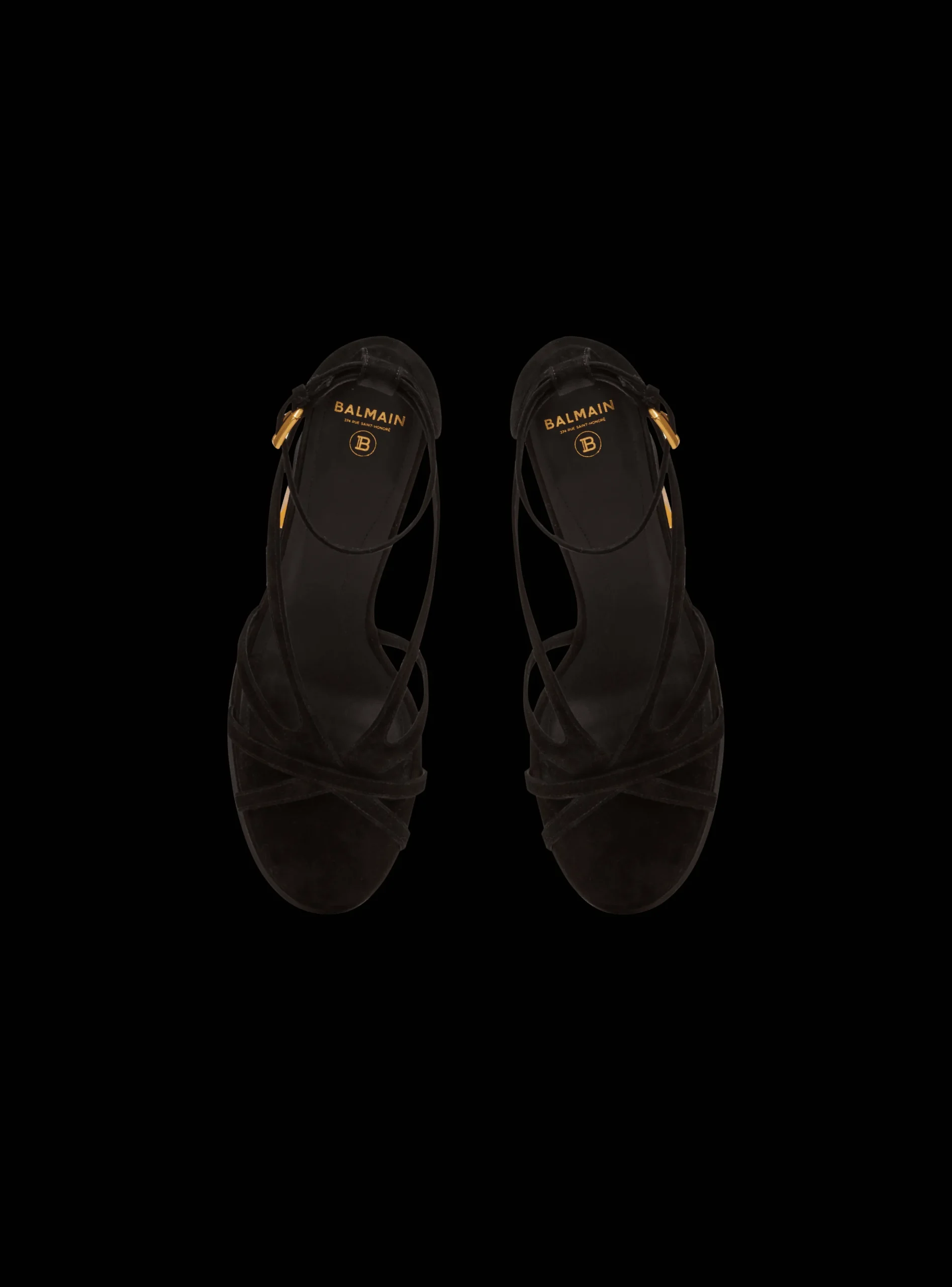 Cam Suede Platform Sandals-Balmain Hot