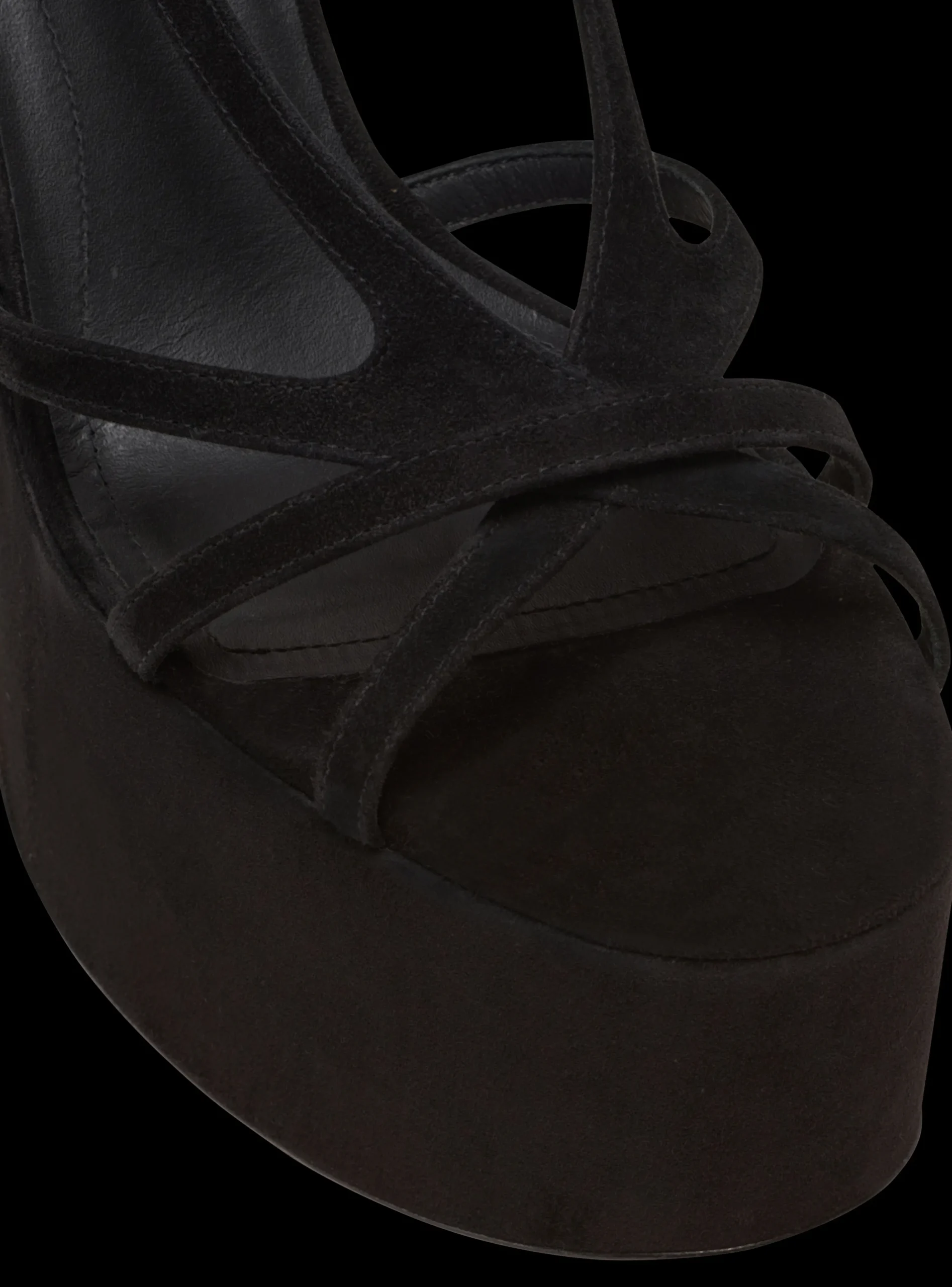 Cam Suede Platform Sandals-Balmain Hot