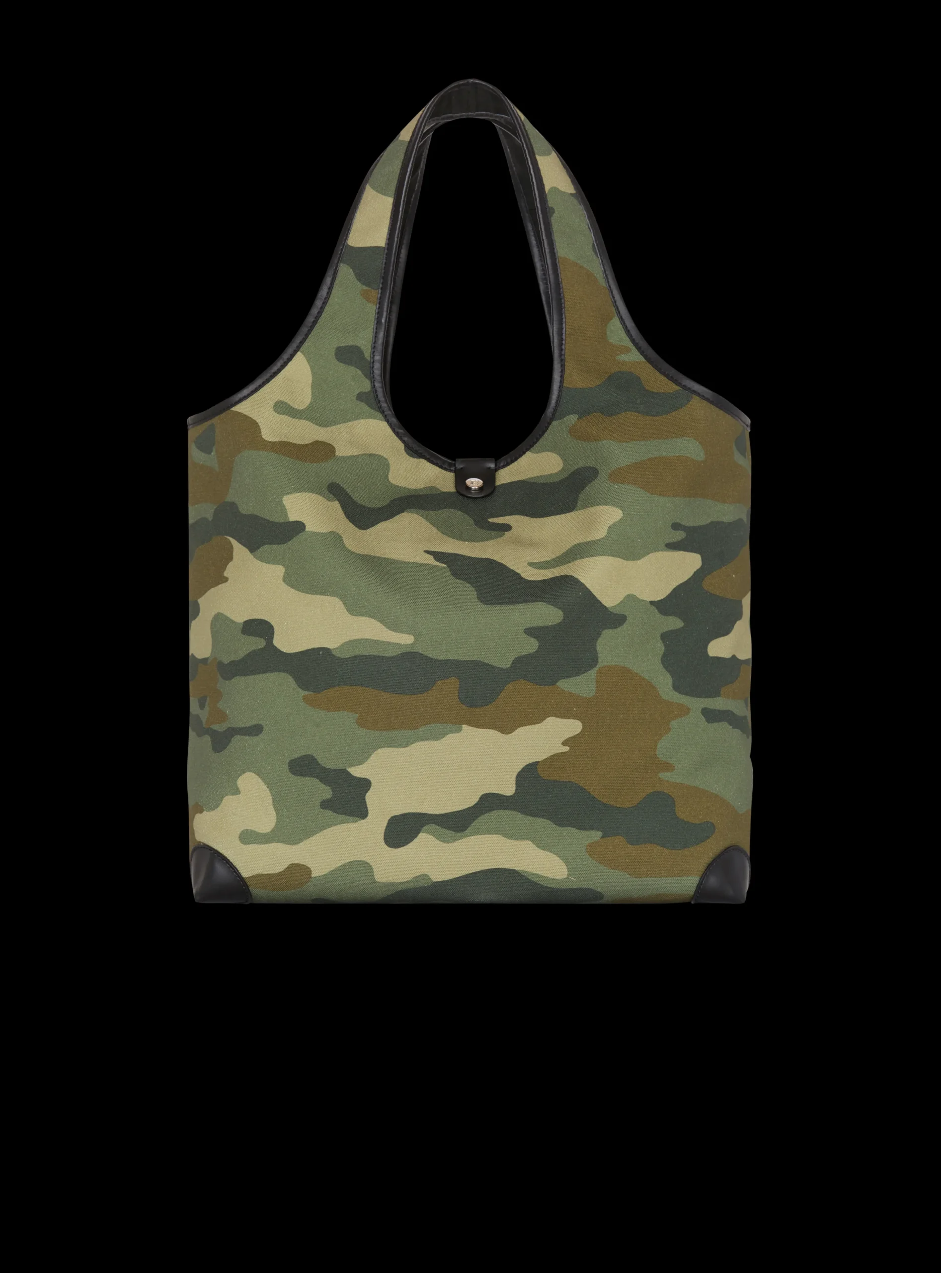 Camouflage Canvas B-Army Grocery Bag With Vintage Logo-Balmain Cheap