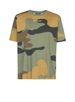 Camouflage Vintage T-shirt-Balmain Cheap