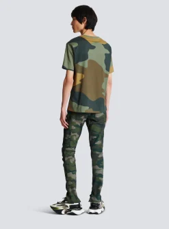 Camouflage Vintage T-shirt-Balmain Cheap