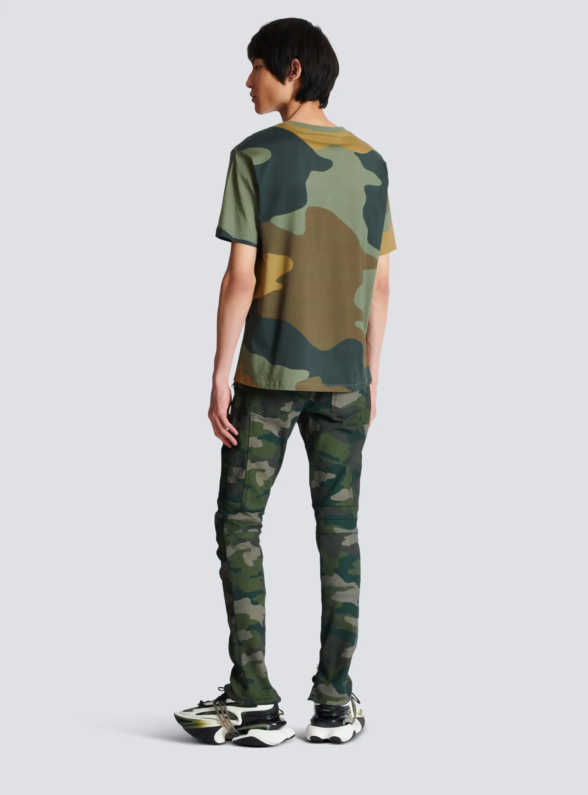 Camouflage Vintage T-shirt-Balmain Cheap