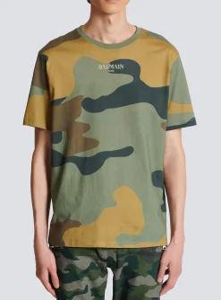 Camouflage Vintage T-shirt-Balmain Cheap