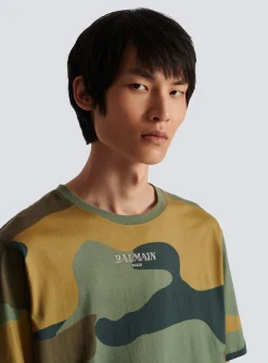 Camouflage Vintage T-shirt-Balmain Cheap