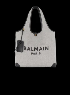 Canvas And Leather B-army Grocery Bag-Balmain Clearance