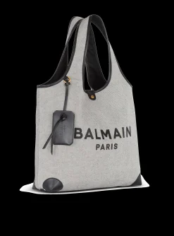 Canvas And Leather B-army Grocery Bag-Balmain Clearance