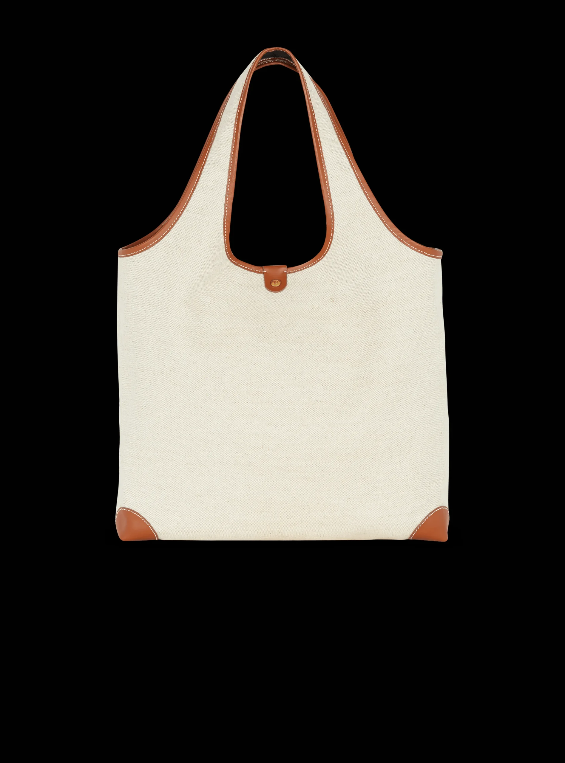 Canvas And Leather B-army Grocery Bag-Balmain Shop