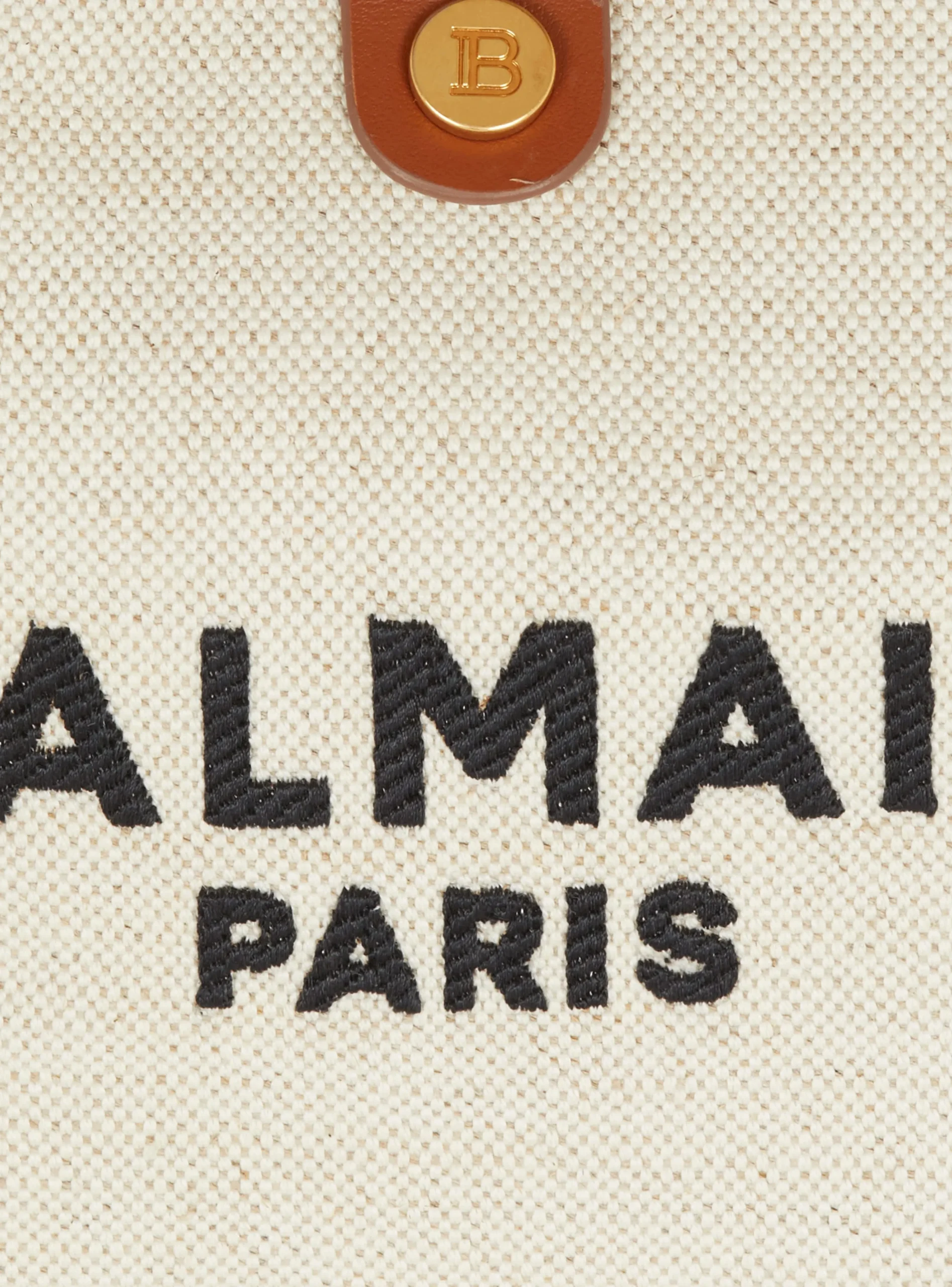 Canvas And Leather B-army Grocery Bag-Balmain Shop