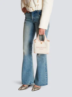 Canvas And Leather B-army Grocery Bag-Balmain Clearance