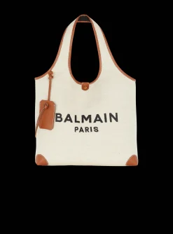 Canvas And Leather B-army Grocery Bag-Balmain Hot