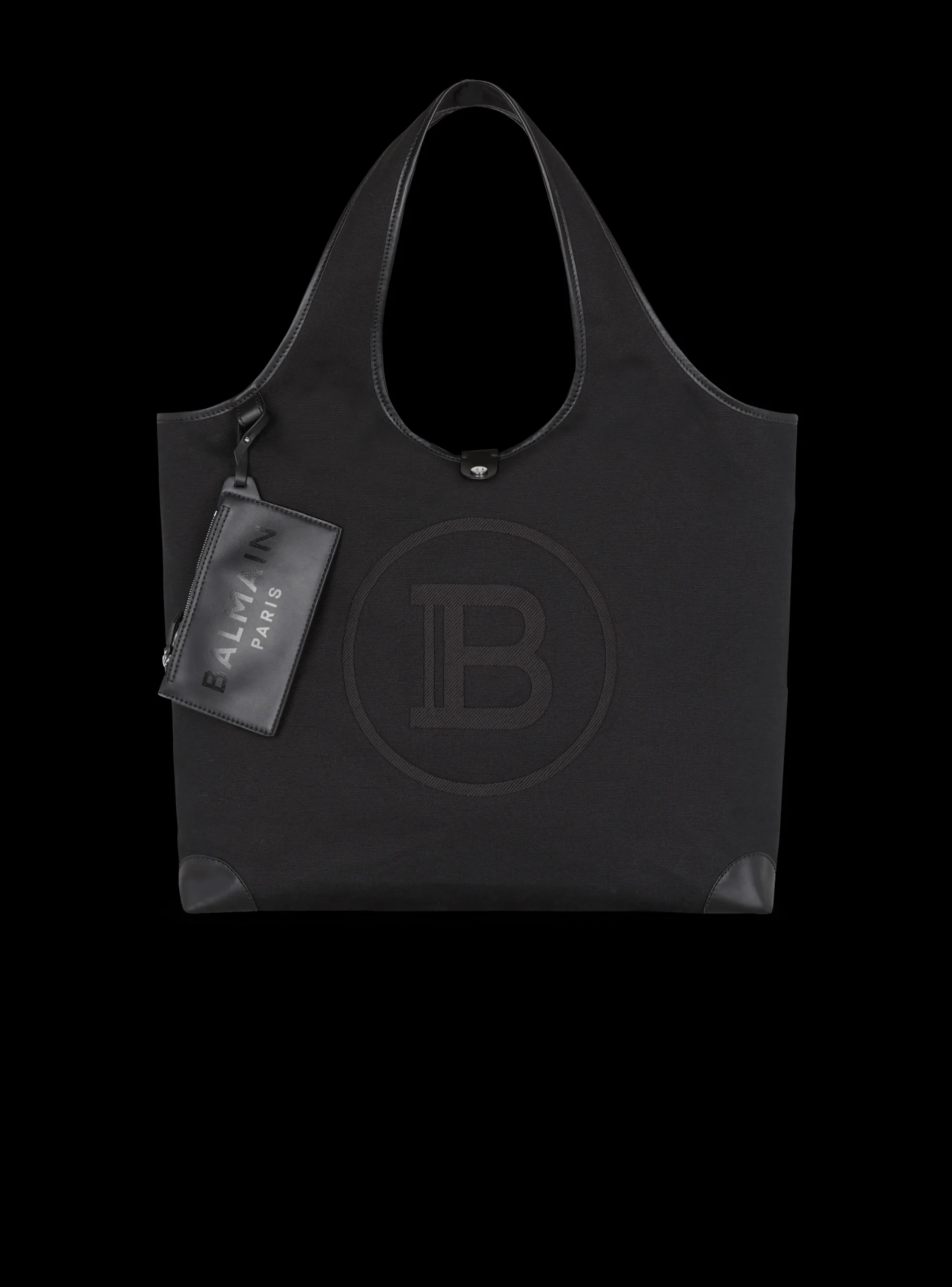 Canvas And Leather Grocery Bag-Balmain Clearance