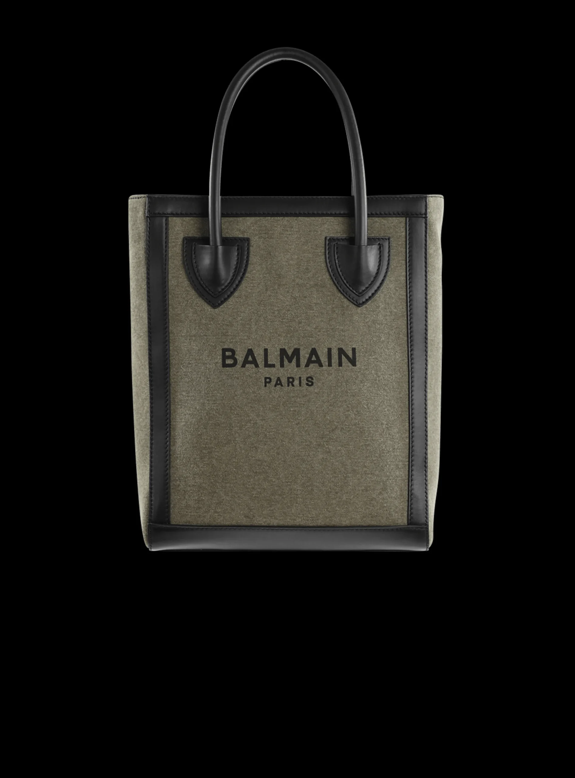 Canvas B-Army 26 Bag With Leather Panels-Balmain Fashion